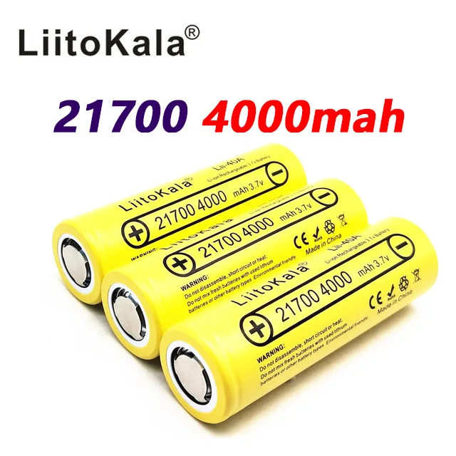 6 шт. Lii 40A LiitoKala Li 21700 4000 mah Da батарея 3 7 V Ni для электронной сигареты мод/комплект 30A
