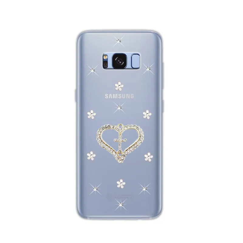Чехол для Samsung Galaxy S8 S9 S10e силиконовый чехол задней панели с алмазным узором Бампер