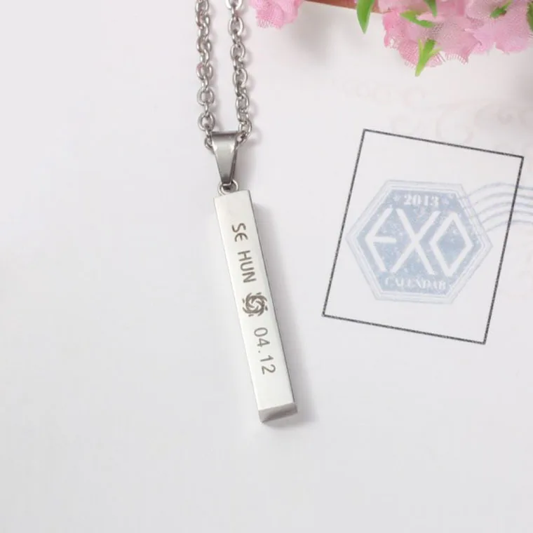 Kpop 2017 Новый звездный орнамент exo-m exo-k 13 стиль ожерелье Титановые стальные стержни