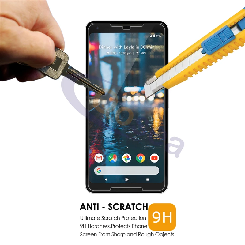 Qosea для Google Pixel 2 XL Премиум Закаленное стекло 9 H ультра прозрачная пленка
