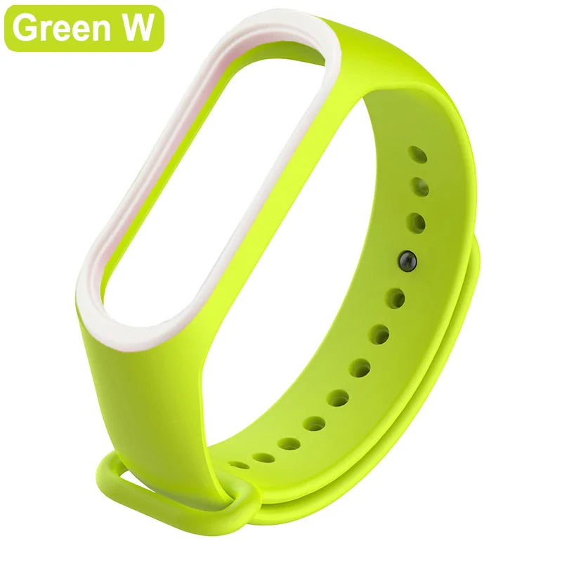 Green White XShum mi band 4 браслет ремешок для силиконовой Xiaomi mi Band 3 mi band 4/3 ремешок на руку замена Смарт-Аксессуары - Цвет: Green White