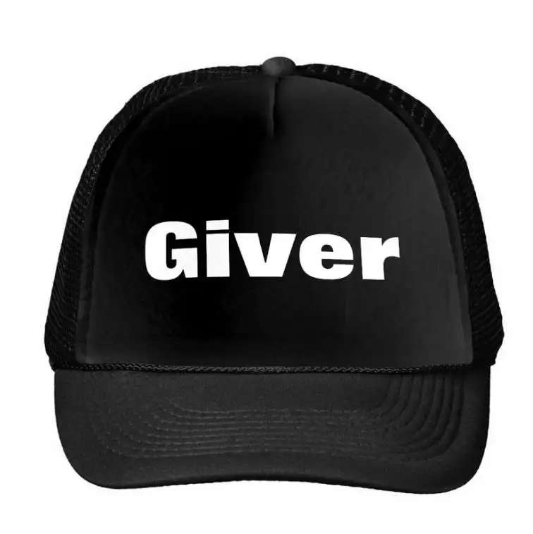 

Бейсболка с надписью giver для мужчин и женщин, Кепка-тракер с сетчатым верхом унисекс, регулируемый размер, цвет черный/белый
