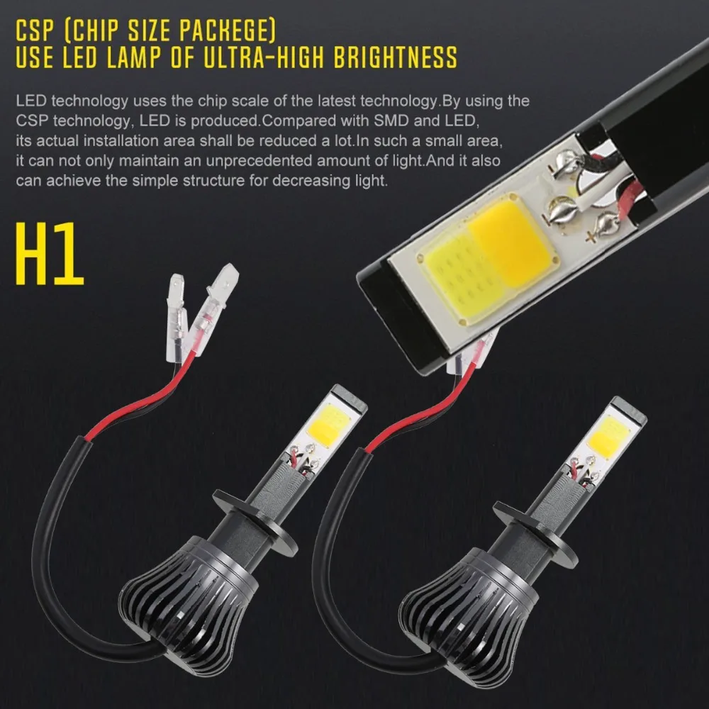 Автомобильные фары автомобильные лампы H1 LED 6500K 180W 18000LM COB Стайлинг очень яркие