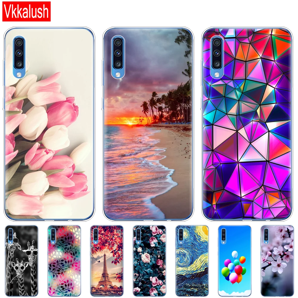 Чехол для Samsung A70 2019 милый мягкий чехол накладка из ТПУ Galaxy силиконовые чехлы