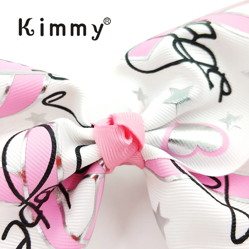 Бант для волос от рака груди креативная розовая лента|hair bows|fabric flower hair bowsflower bow |