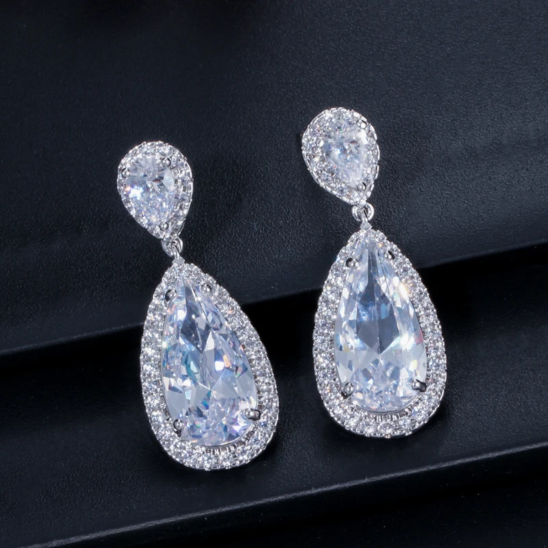 ThreeGraces Роскошные красные капли воды CZ Diamante серебро цвет длинные висячие серьги Вечеринка ювелирные изделия для женщин ER304