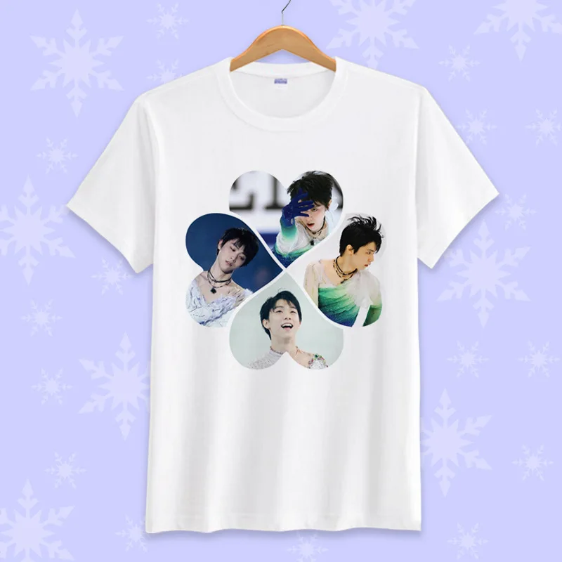 Yuzuru Hanyu футболки для косплея летние рубашки с коротким рукавом женщин и мужчин