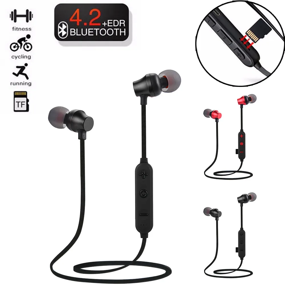 Беспроводная Bluetooth TF MP3 флэш карта памяти SD 4 2 стерео наушники простой и модный