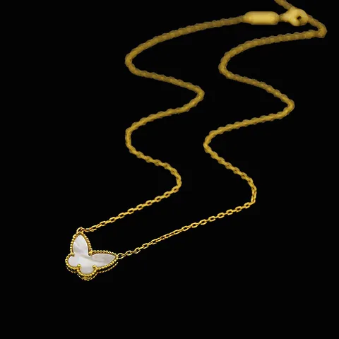 Новинка 2017, высококачественное модное ожерелье с подвеской в виде бабочек золотого цвета для женщин