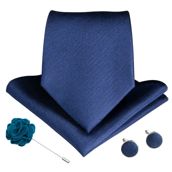 LDNX0089 DiBanGu, 15 видов стилей, голубой, бирюзовый, мужской галстук, Hanky, запонки, брошь, набор, Шелковый, мужской галстук, 8 см, широкие галстуки для мужчин, бизнес, формальный, свадебный - Цвет: LDNX0089