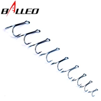 balleo sharp durable use carbon steel fishing hooks crank hook fly tying double hook for lure fishing accessories fishing tackle