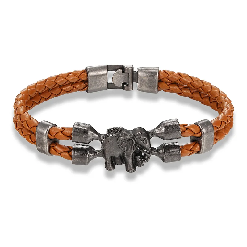 Лидер продаж 2017 модный кожаный браслет JANEYACY ювелирные изделия мужской с шармами