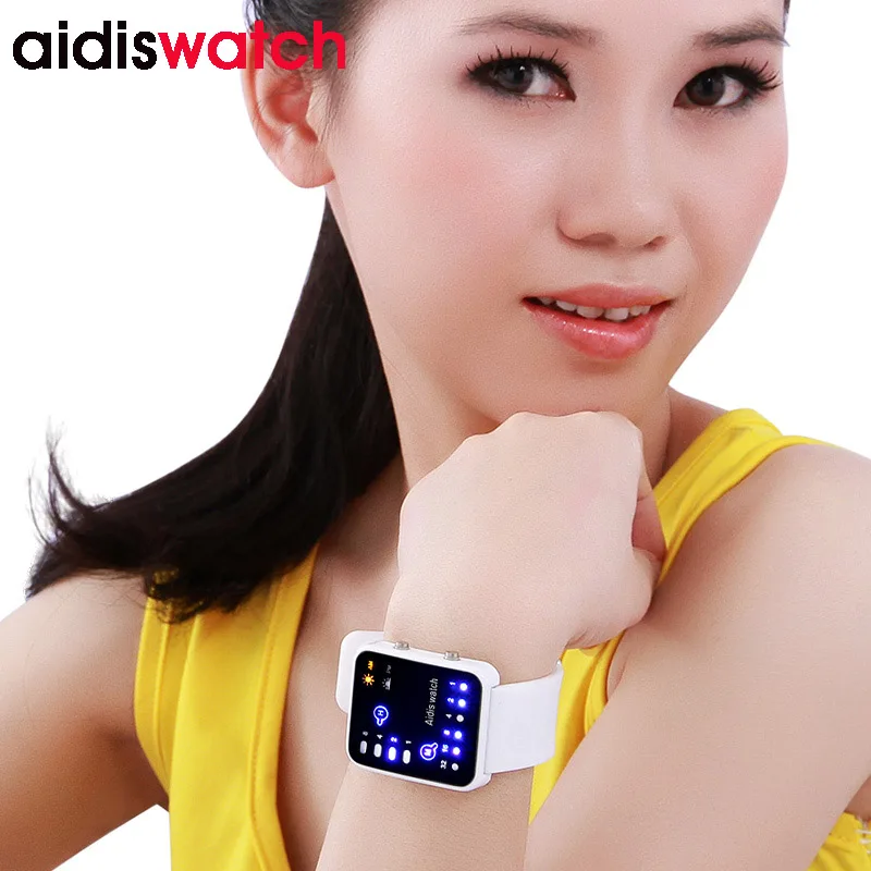

Man Analog Binary Backlight Waterproof LED luminous Digital Electronic Sports Watch Woman Child Student Couples Silicone Watches