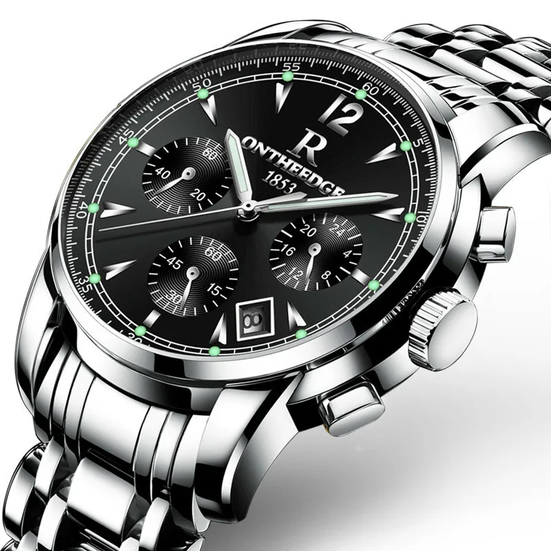 Неповерхностные бизнес дела фосфоресцирующие наручные часы Мужская поверхность