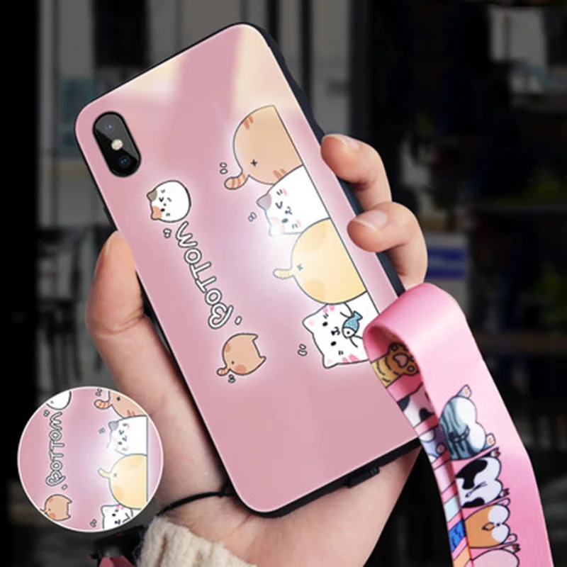 2 EKIND Cat серия чехол из закаленного стекла для телефона для iPhone X XS XSMAX светодиодный логотип Вспышка стеклянный чехол для iPhone защитный чехол для телефона - Цвет: 2