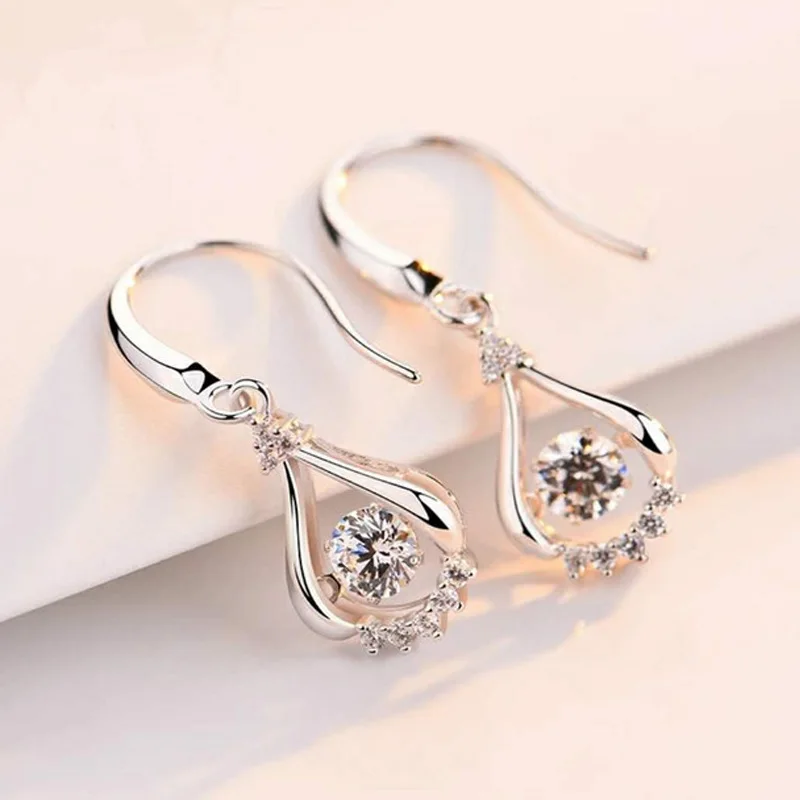 Begua Ringen, модные, 925 пробы, серебряные, циркон, висячие серьги для женщин, Настоящее серебро пробы, серьги,, вечерние, свадебные подарки