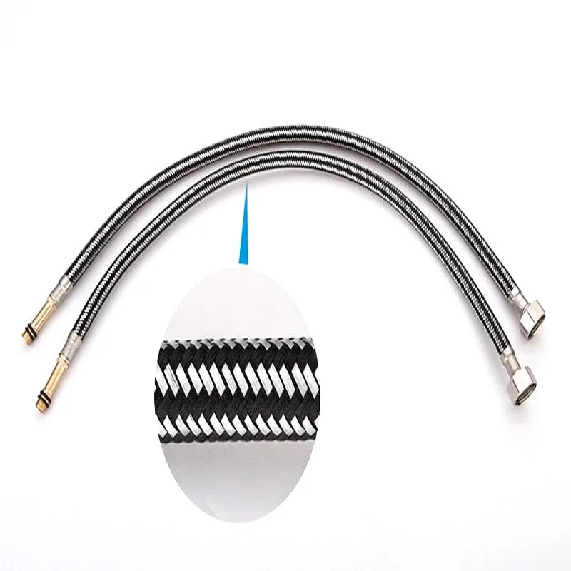 

60cm Plumbing Hose G1/2 Flexible Cold Hot Mixer Faucet Water Supply Pipe Plumbing Material 1pair Stainless Steel Hose