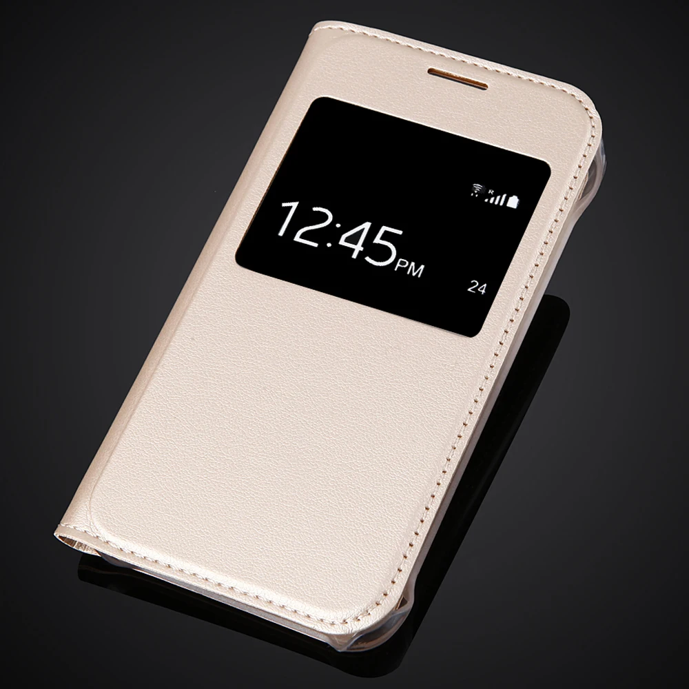 Роскошный Ультратонкий кожаный флип-чехол с окошком для Samsung Galaxy J1 Nxt / mini (2016) J105