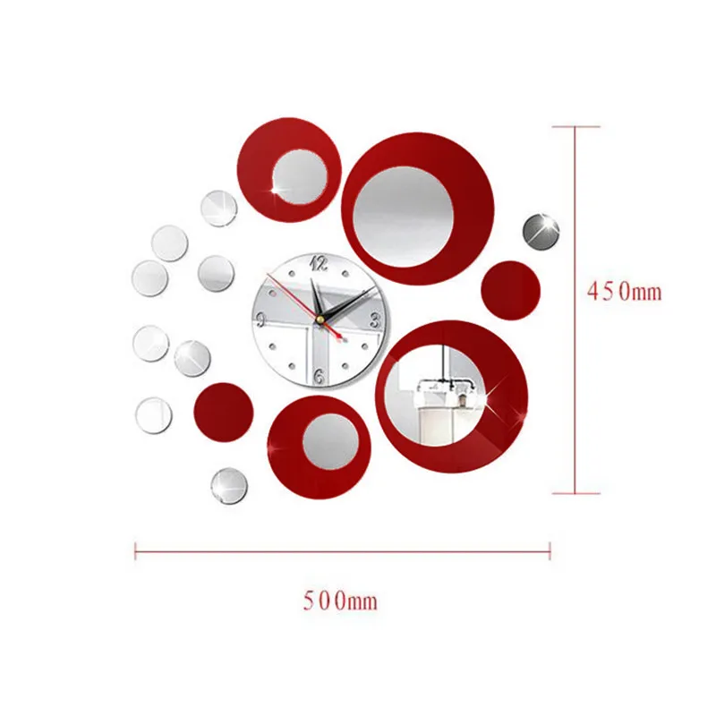 Модные креативные зеркальные настенные стикеры DIY круглые простой стиль