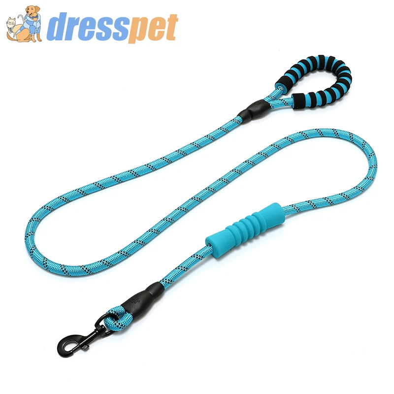DRESSPET высококачественный поводок для собак с двойной ручкой светоотражающий