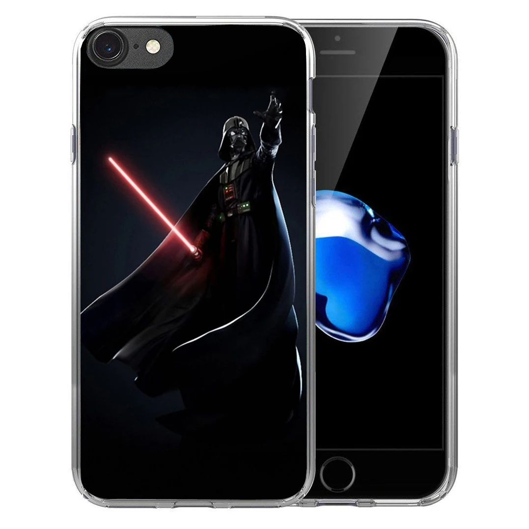 Для iPhone X 8 7 плюс 6 S 5 5S SE Мягкие силиконовые ТПУ Защитная Звездные войны световой