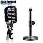 Металлическая настольная подставка для микрофона Профессиональный Классический Вокальный динамический винтажный держатель для микрофона для 55SH серии II ПК караоке домашняя система