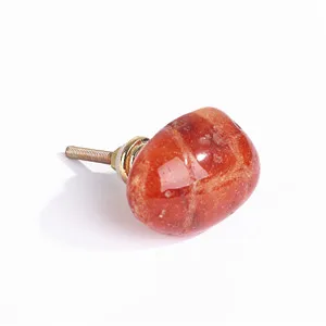 agate 1 шт. мебельные ручки 3-5 см натуральные ручки агатовый камень ручка кристалл с цитрином, с аметистом грубая каменная ручка спальня выдвижной ящик ручки - Цвет: agate