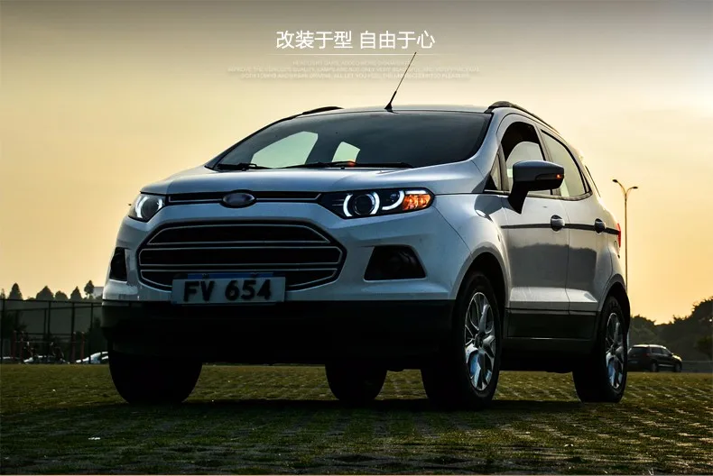 AKD автомобильный Стайлинг для Ford Ecosport фары Evoque Desgin светодиодный фары DRL Биксеноновые линзы Высокий Низкий луч парковка противотуманная фара