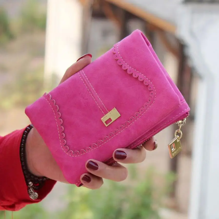 New Fashion Women's Wallet Famous Designers Brand Women Grind Arenaceous Leather Zip Around Purse Card Money Bag | Багаж и сумки