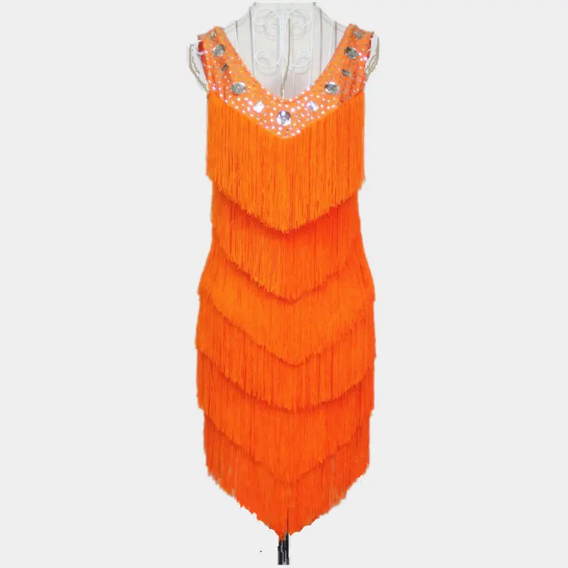 Латинское платье для женщин с блестками и бахромой юбки бальных танцев женские