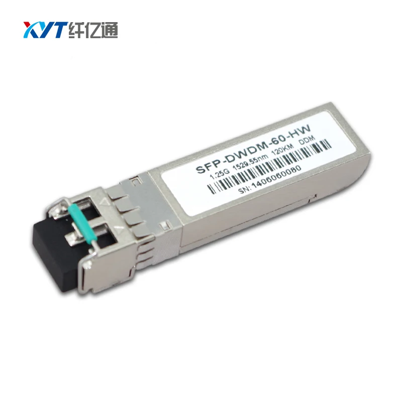 ITU C + L Band 1 25G 1000M DWDM SFP волоконно оптический приемопередатчик 120 км совместим с
