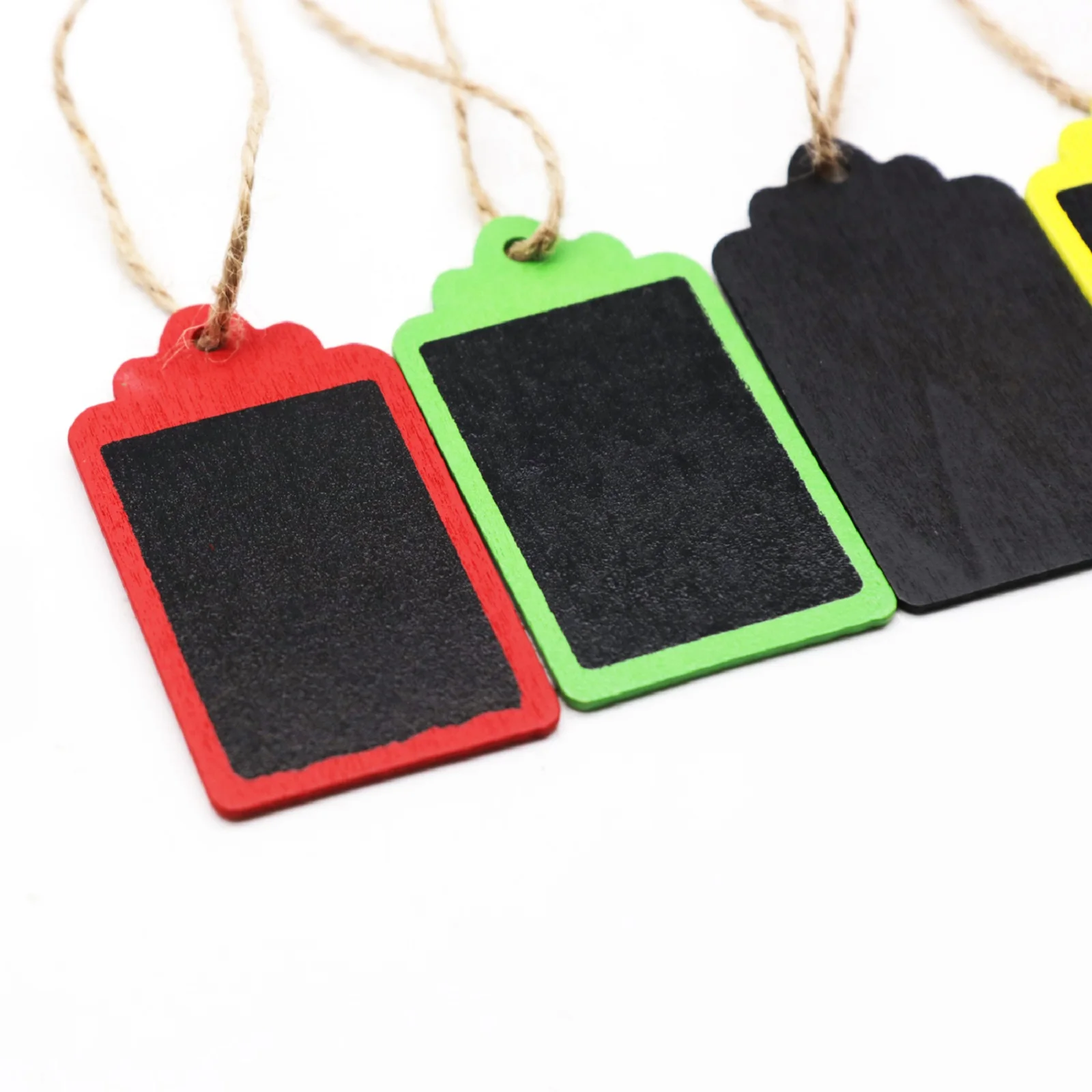 

4*7cm Colorful Wood Gift Tag Wedding Birthday party DIY Hanging Decoration Christmas Pendants Mini Blackboard Chalk Board Suppli
