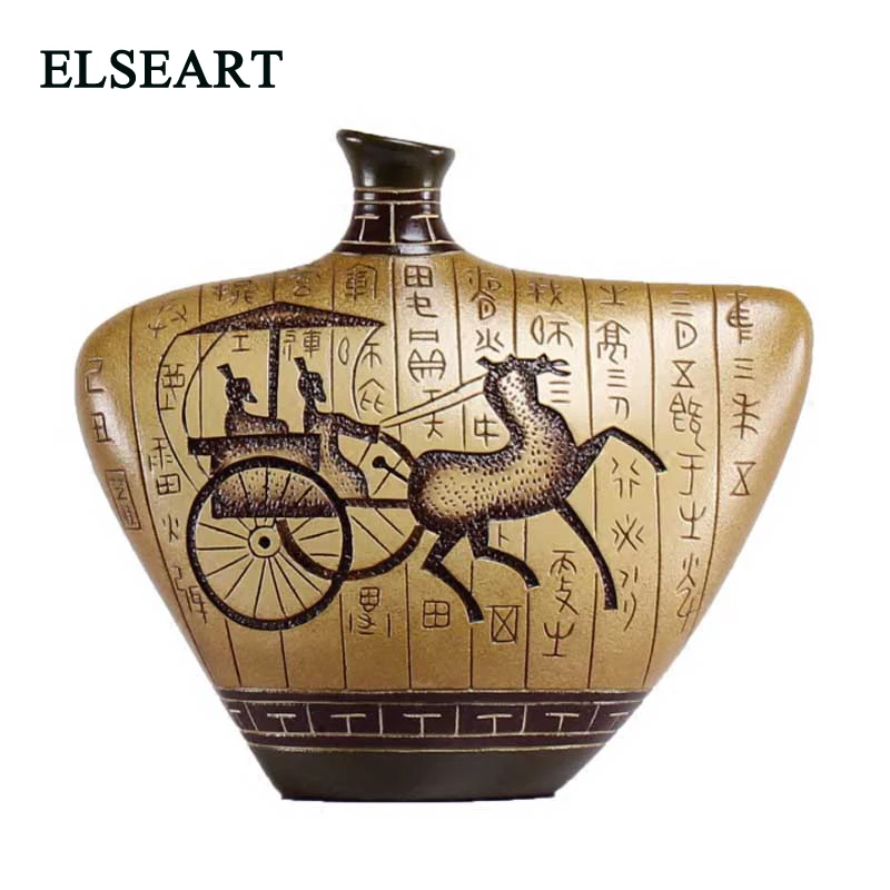 

European ceramic small place creative wedding gift wine porch decoration household painted pottery handicraft ornamen