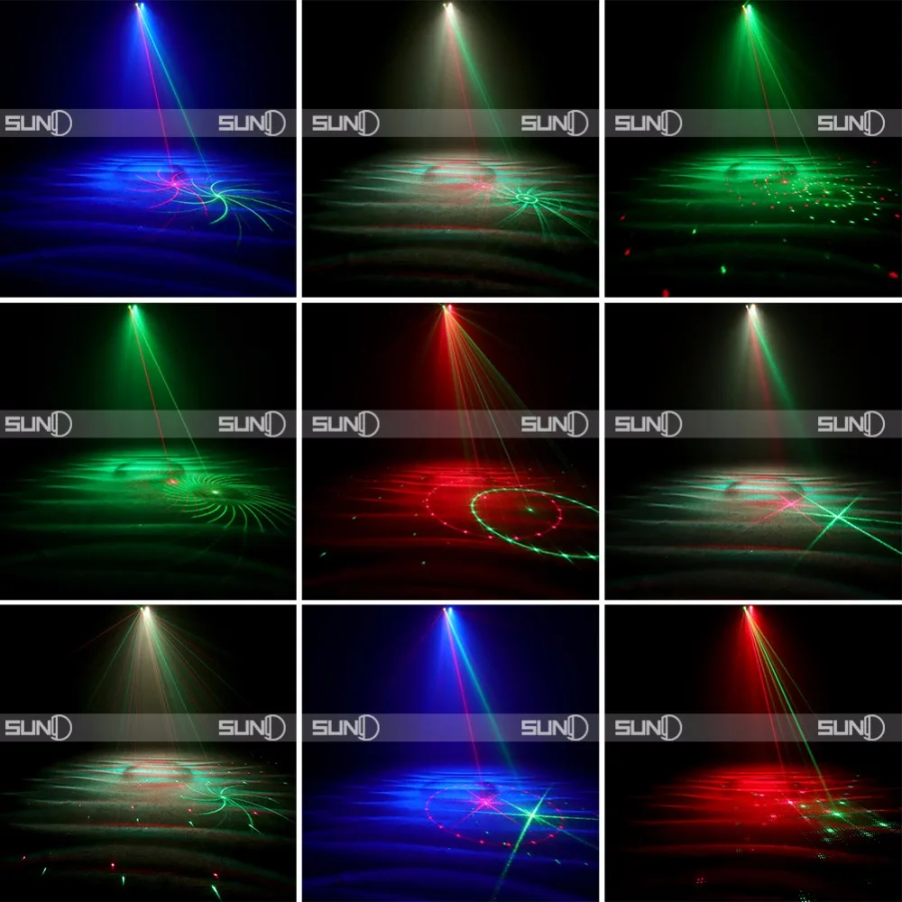 SUNY Aurora Effect 12RG Patterns лазерный проектор w/RGB Galaxy LED свет для вечеринки клубный Бар