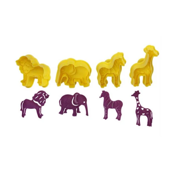 4 шт./компл. набор с вантузом животных джунглей помадка весенний Плунжер для торта