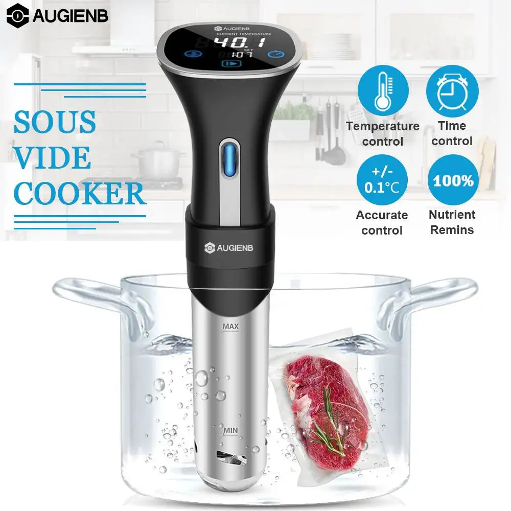 AUGIENB 800 Вт вакуумная медленная Sous Vide плита 15л погружной циркулятор Машина lcd цифровой таймер из нержавеющей стали