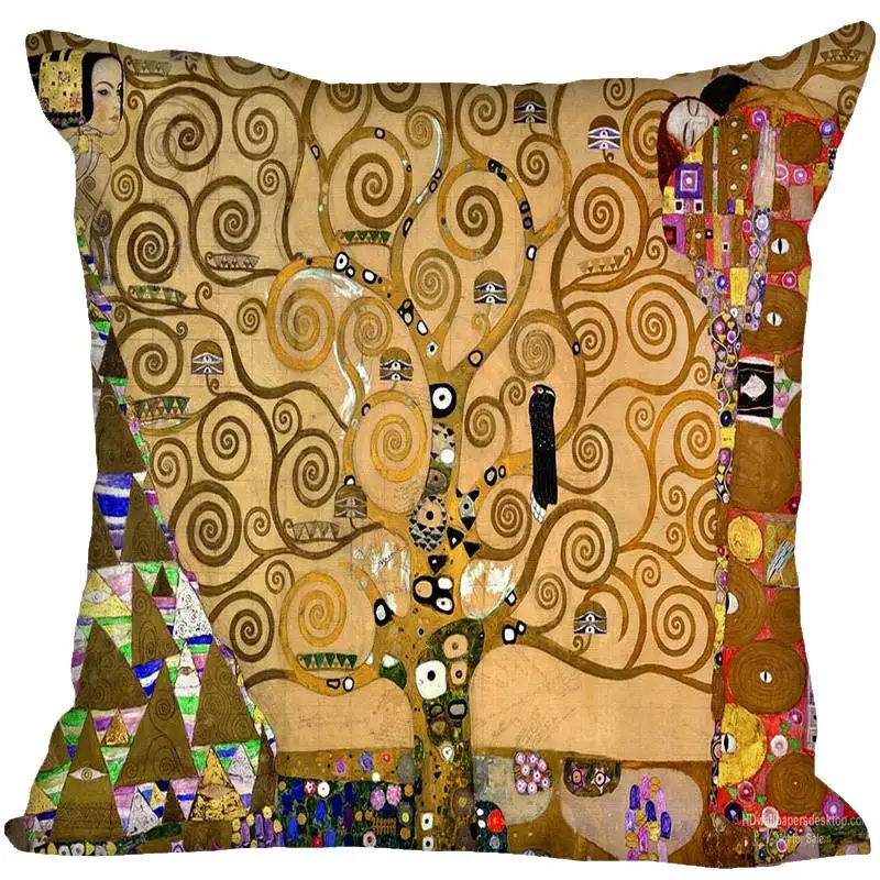 Аниме Густав Климт Прямоугольная подушка крышка размер 35 x35cm 40 х см (с одной