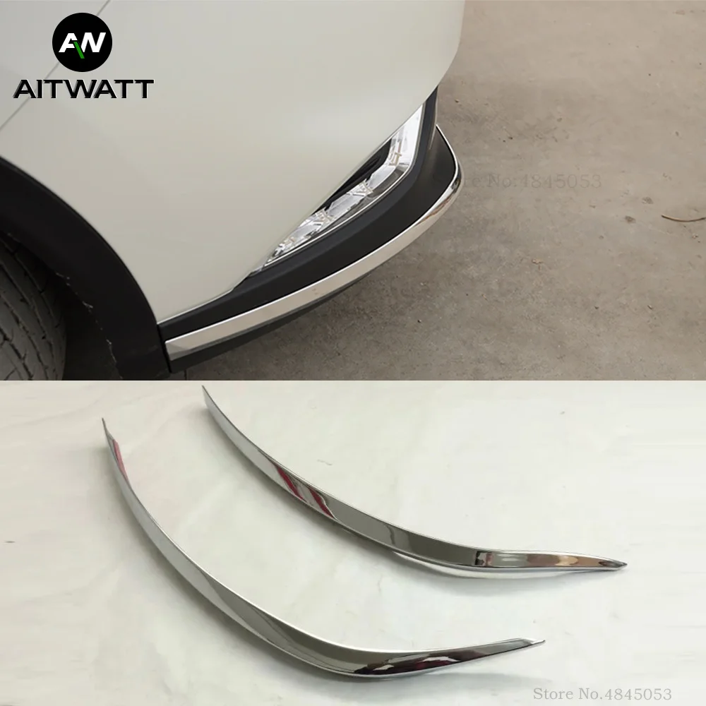Подходит для Nissan Qashqai J11 2016 до 2019 ABS Хром передний бампер Foglight век блестящие