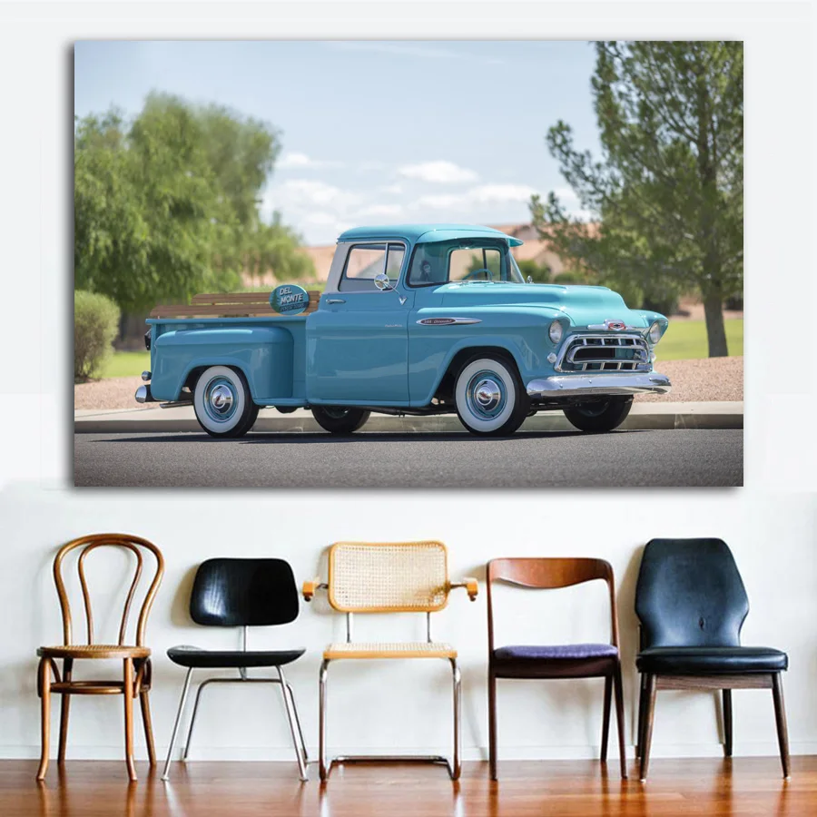 Wall Art Плакаты автомобиля Chevy пикап классический старой Винтаж Ретро автомобили
