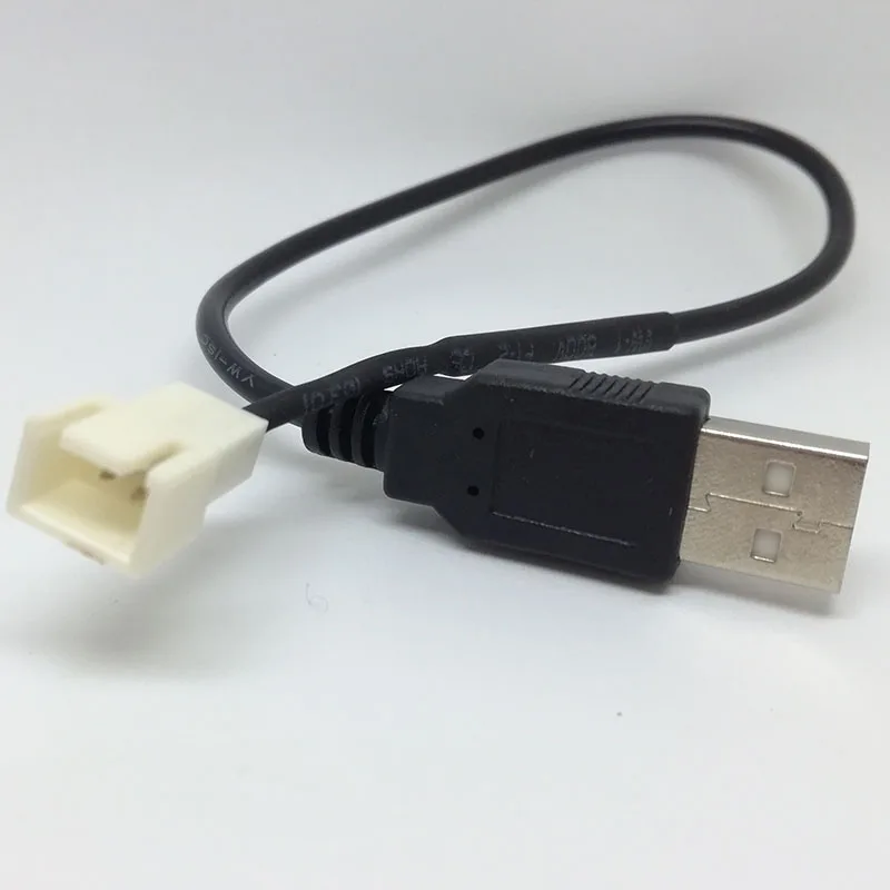 10 шт. USB папа к вентилятору 2pin 3 контактный Кабель адаптер для 5 В|Кабели
