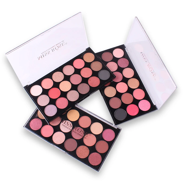 Miss Rose matte eyeshadow palette 18 colors earth nude makeup pigment waterproof long lasting shimmer smoky MS166 |