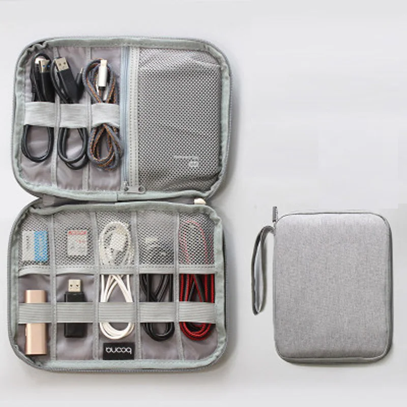 Multifunction Data Cable Storage Bag U Disk Mouse Charging Treasure Protection Bags Digital HDD Organizer Travel Kit Case Pouch | Дом и сад