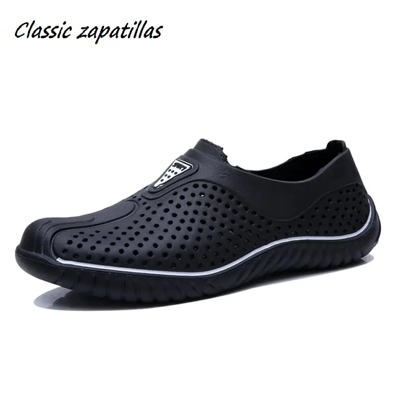 Классические Zapatillas; коллекция года; дышащие летние мужские сандалии; дышащая пляжная обувь на полой подошве; Ультра-светильник; повседневные мужские сандалии для улицы