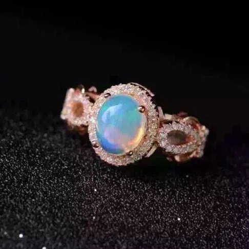 843069 [MeiBaPJ 9 видов стилей, натуральный опал, драгоценный камень, модное кольцо для женщин, настоящее 925 пробы, серебро, очарование, хорошее ювелирное изделие - Цвет камня: 843069