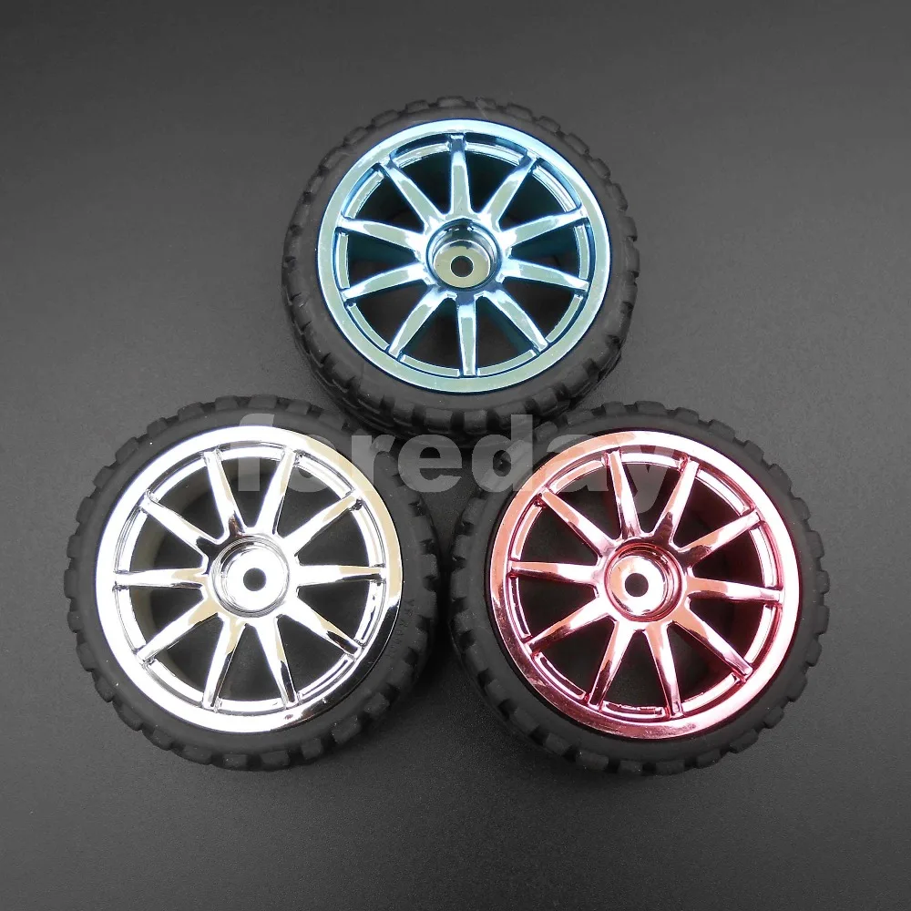 Резиновая пластиковая имитация противоскользящей шины колесо 1:10 DIY модель автомобиля диаметр 65 мм для 12-мм шестигранной муфты Нескользящая шина _