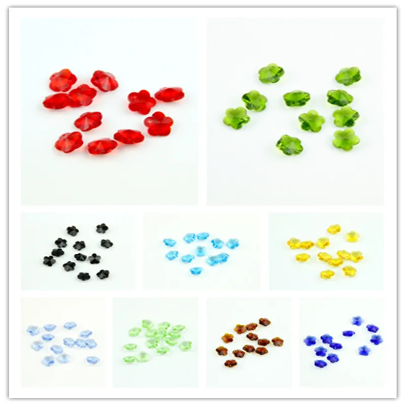 Хрустальные бусины занавески 100 шт./лот 14 мм разноцветные стеклянные хрустальные