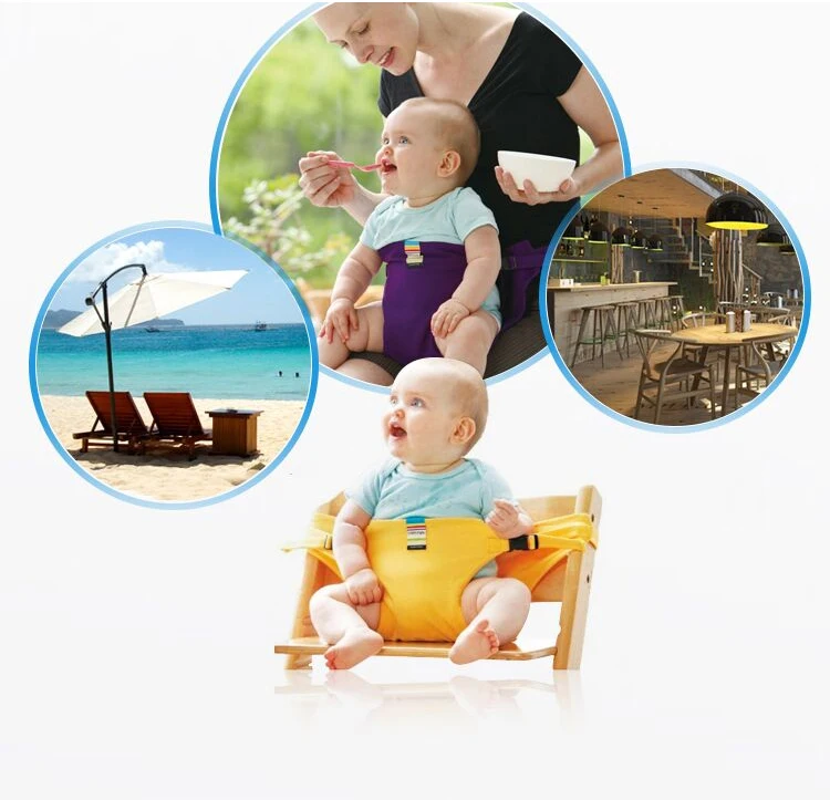 Baby stretch wrap safety belt harness baby carrier portable infant seat lunch dinning chair cover bebe seguridad