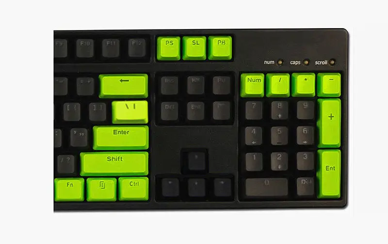 87/104 клавиш токсичная клавиатура PBT Keycap ANSI полупрозрачные колпачки для с
