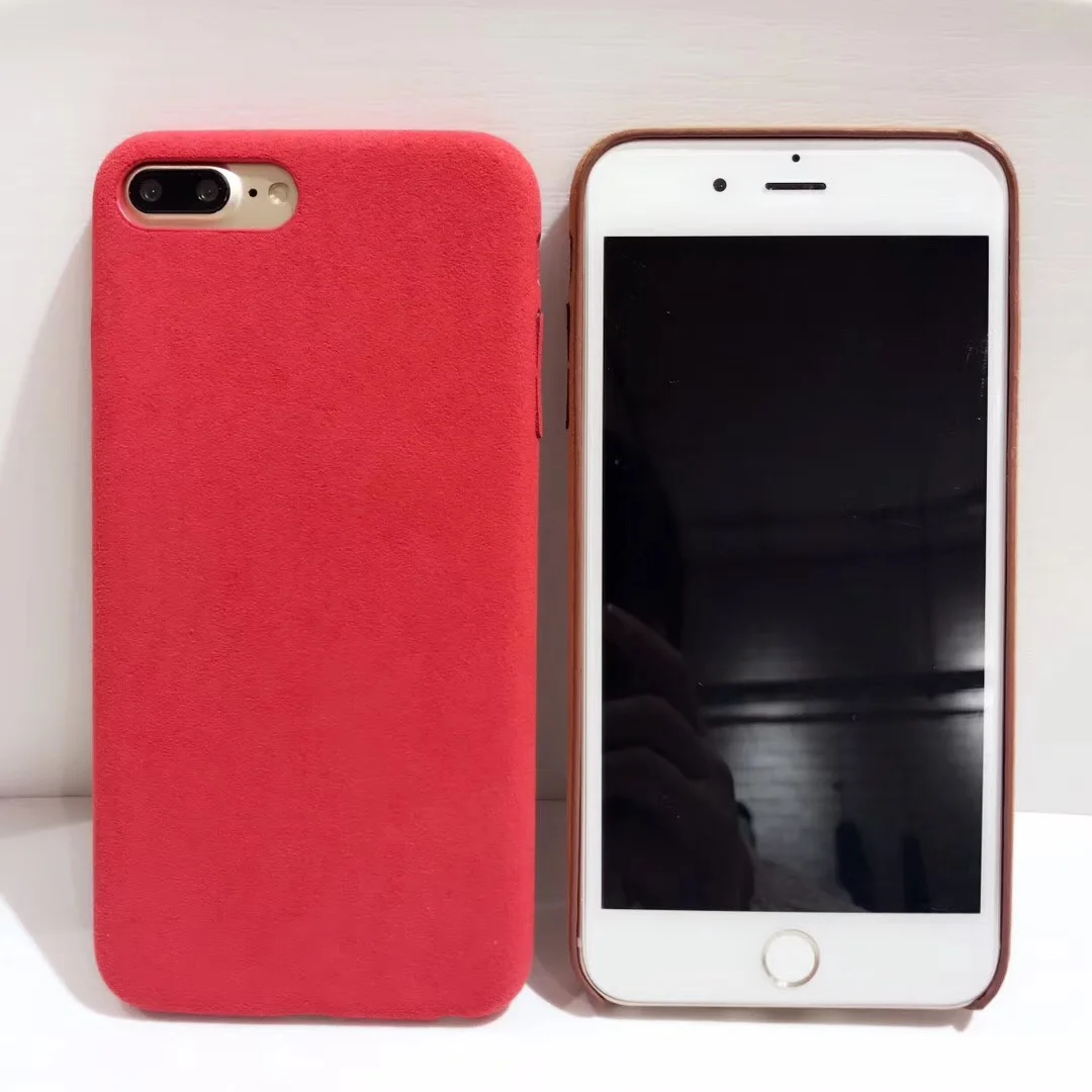 Простые однотонные Зимние теплые плюшевые чехлы для телефонов iPhone 6 S 7 8 Plus