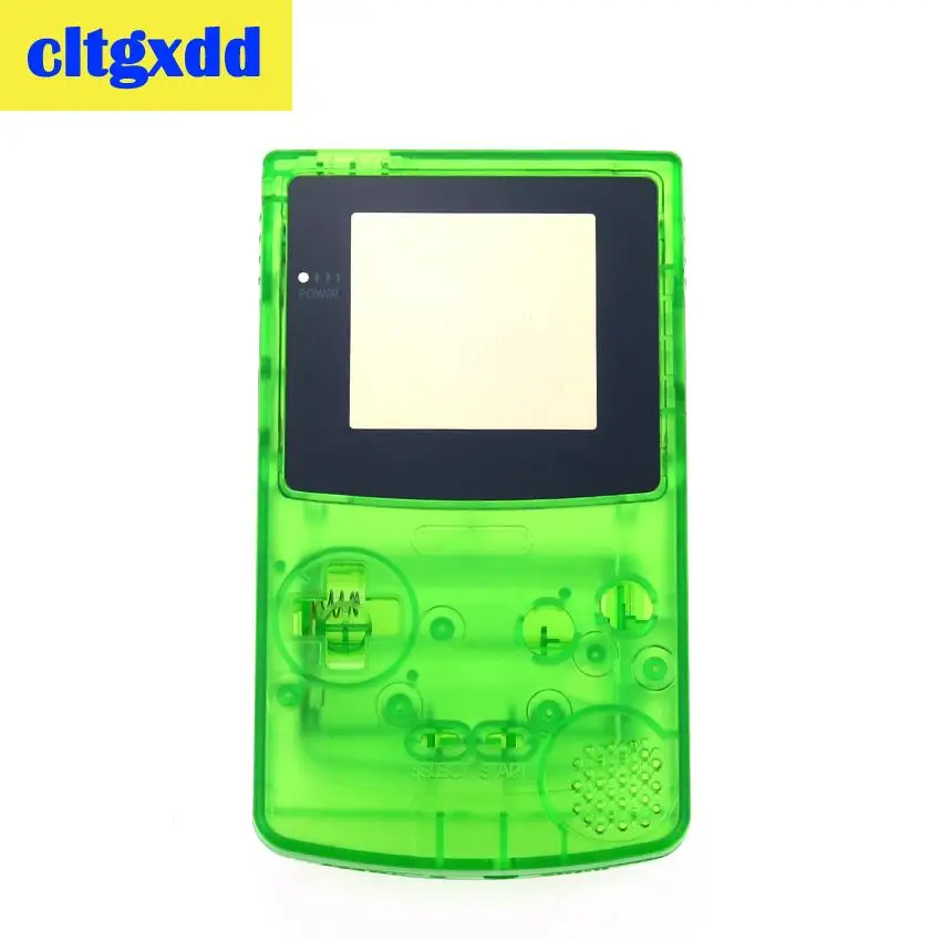 Clear green Cltgxdd полный корпус в виде ракушки чехол для nintendo Запчасти для Gameboy GBC Ремонт Часть пакет игровой машины интимные аксессуары - Цвет: Clear green